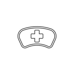 Obraz premium nurse hat vector icon uniform