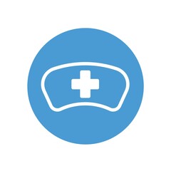 nurse hat vector icon uniform