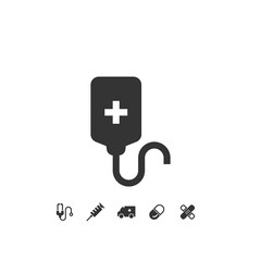 infusion hospital drip vector icon medical