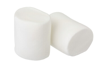 Marshmallow isolated on white background with clipping path and full depth of field