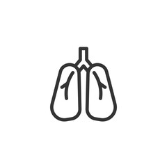 lungs vector icon respiratory system