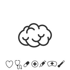 brain intelligence vector icon