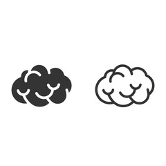 brain intelligence vector icon