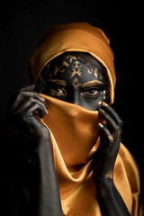 Fototapeta premium Woman covering her face