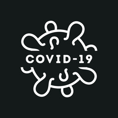 Covid-19, Coronavirus, Virus Icon, Bacteria Vector, Illustration Background