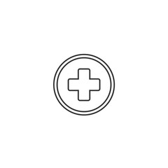 pharmacy medical hospital cross vector icon