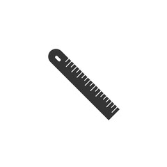 ruler straight adge vector icon