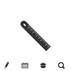 ruler straight adge vector icon