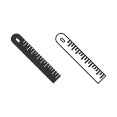 ruler straight adge vector icon