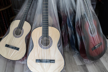 Selective focus of mey which is a Turkish musical instrument for sale in music market