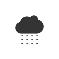 snow winter season vector icon snow from cloud