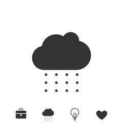 snow winter season vector icon snow from cloud