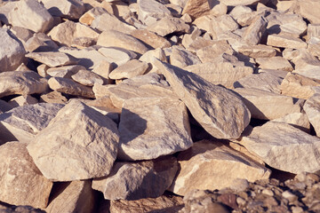 Peaces of antique granite stones as a background.