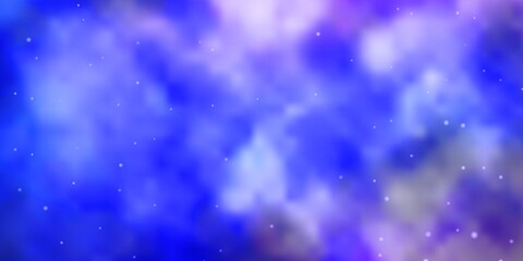 Light Pink, Blue vector template with neon stars. Colorful illustration in abstract style with gradient stars. Pattern for new year ad, booklets.