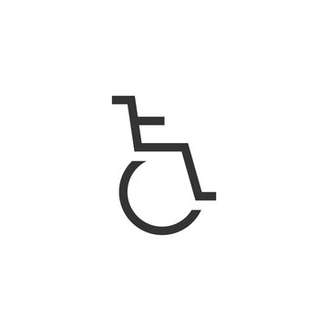 wheelchair disabled vector icon illustration handicap