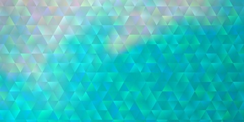 Light Blue, Green vector layout with lines, triangles.