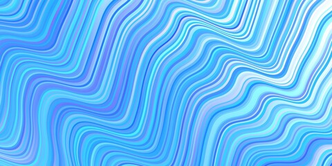 Light BLUE vector background with curved lines.