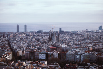 La ciudad de Barcelona vista desde los Búnkers, en el Turó de la Rovira. 