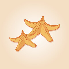 Obraz na płótnie Canvas Cute starfishes vector