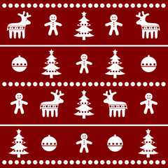 christmas icons pattern 