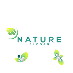 awesome nature logo vector