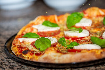 Pizza - Tomaten - Mozarella - Basilikum 
