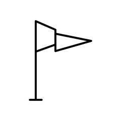 Fototapeta premium pennant flag icon, line style