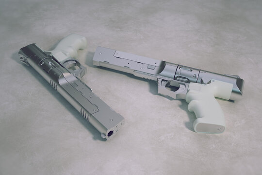 pistolas de plata