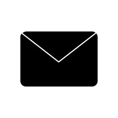 envelope icon image, silhouette style
