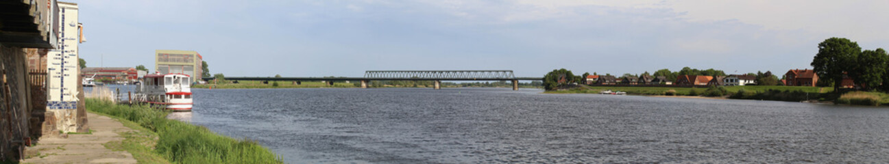 Elbbrücke Lauenburg Panorama