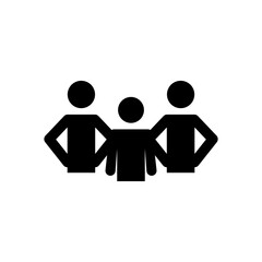pictogram people standing icon, silhouette style