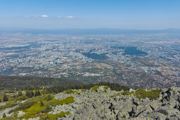 Panorama of Sofia fromVitosha Mountain, Bulgaria