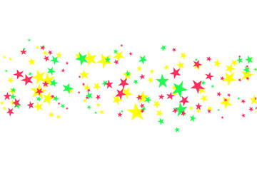 Stars on a white background. Color star shooting with an elegant star
