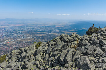 Panorama of Sofia fromVitosha Mountain, Bulgaria