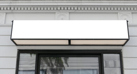 Blank rectangular signboard on the wall Copenhagen