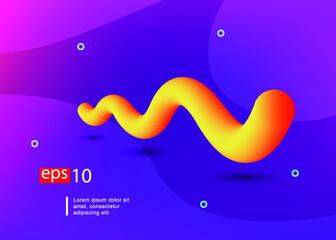 Abstract gradients fluid 3D sound wave