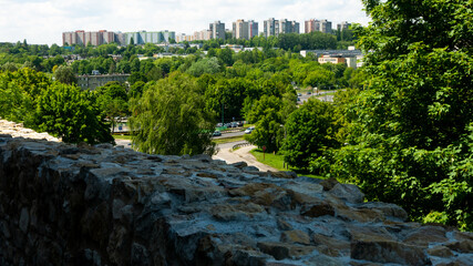 
View from the tower from the castle in Będzin, ready free entry space.