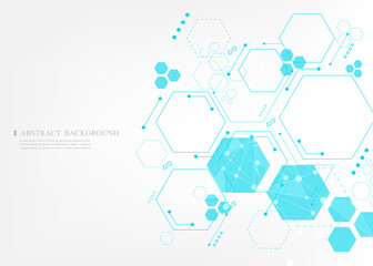 Fototapeta premium abstract hexagon geometric vector design.