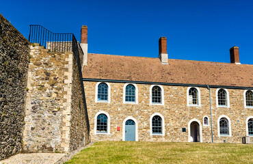 View of Dover Castle in Kent, England
