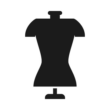 body mannequin icon, silhouette style
