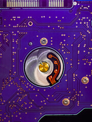 purple hard drive technology texture/background 