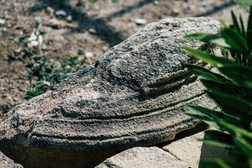 archaeological ruins of The medieval Limassol Castle situated near the old Harbor in the heart of the historical centre of the city of Limassol in Cyprus 