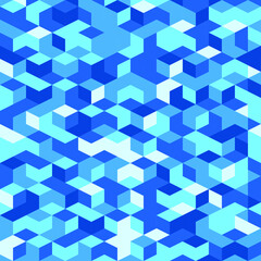 Abstract geometric hexagonal design print 3d cubes pattern. Seamless geometric cubes pattern.