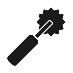 overstitch wheel icon, silhouette style