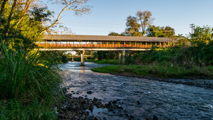 Três Coroas – RS. Paranhana River Covered Bridge, Rio Grande do Sul, Brazil