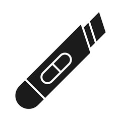 paper cutter icon, silhouette style