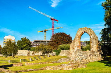 Ruins of St Augustine's Abbey in Canterbury. UNESCO world heritage in England