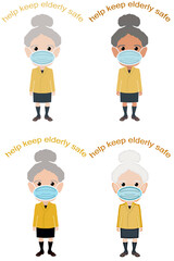 Help Keep Elderly Safe Message during Outbreak