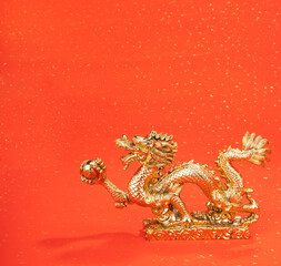 New year decoration with dragon art