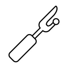 seam ripper icon, line style